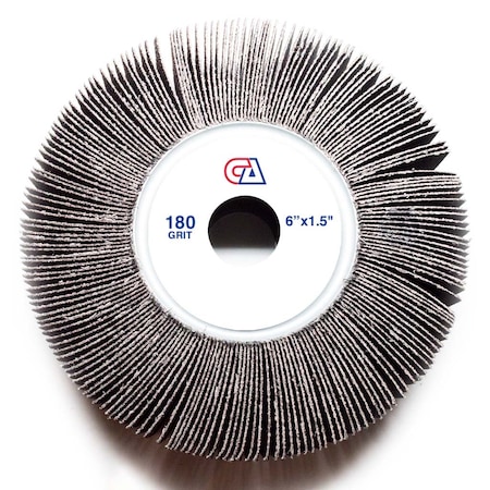 6 X 1-1/2 X 1 Unmounted 180 Grit Aluminum Oxide Flap Wheel